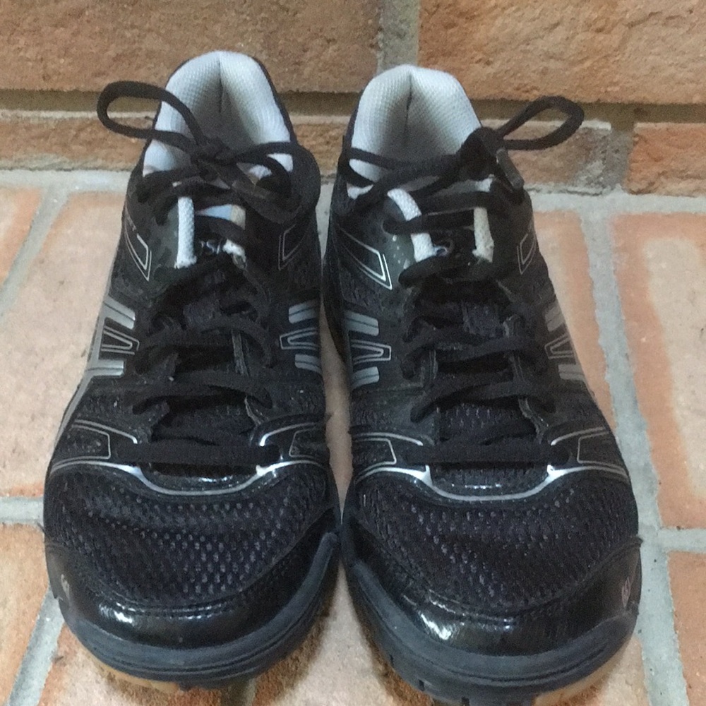 Asics GelRocket Black/Silver Volleyball Shoes Size 6 Gem